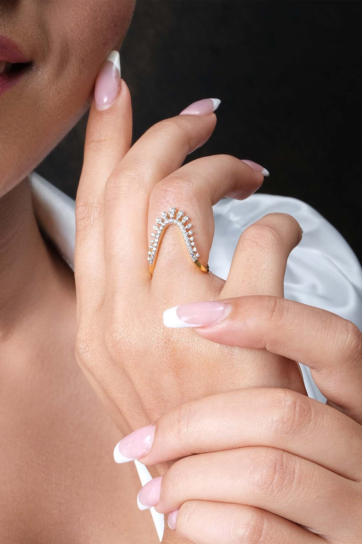 Sica Silver Cubic Zirconia Vanki Ring for jewellery online at ScrollnShops